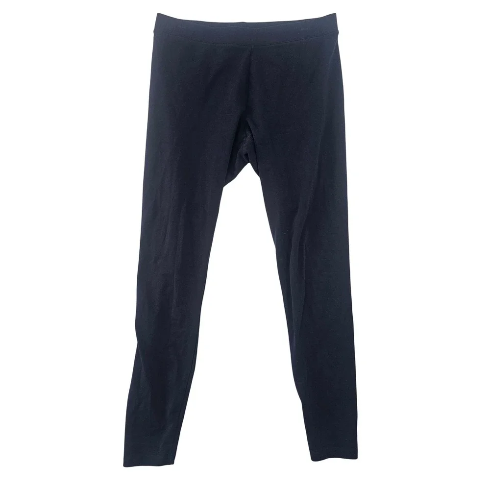 LL Bean Womens Black High Rise Full Length Leggings Size Medium Tall‎ M T